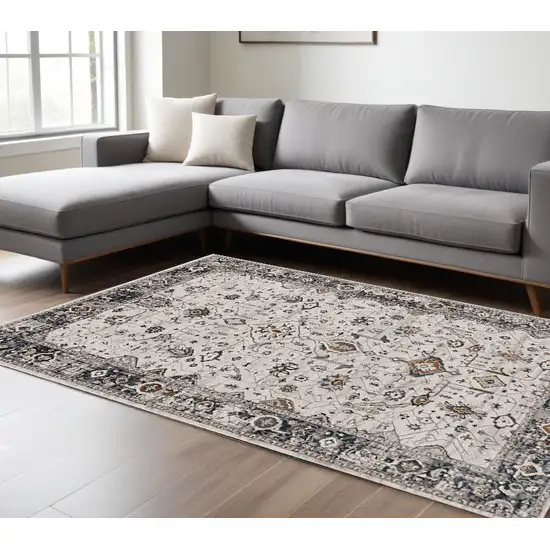 Gray and Ivory Area Rug Photo 1