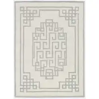 Photo of Ivory  Grey Wool Area Rug