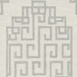 Photo of Ivory  Grey Wool Rug