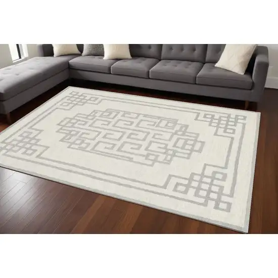 Gray and Ivory Wool Hand Tufted Area Rug Photo 1