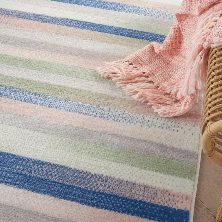 Ivory Halftone Stripe Area Rug Photo 2