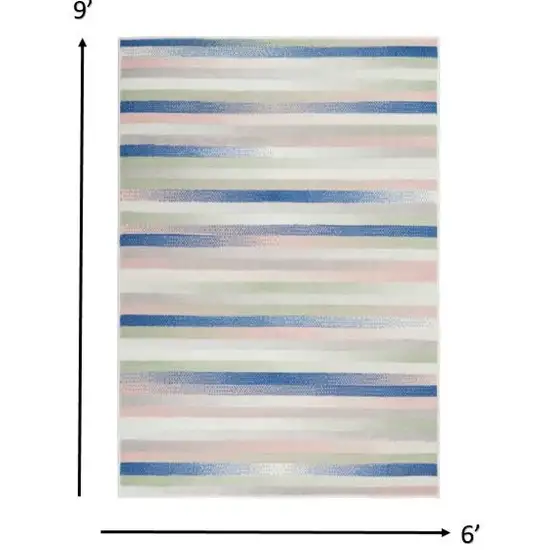 Ivory Halftone Stripe Area Rug Photo 1