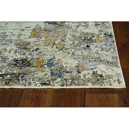 Ivory Hand Hooked Bordered Coral Reef Indoor Area Rug Photo 4