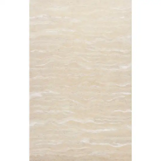 Ivory Hand Tufted Abstract Indoor Area Rug Photo 2