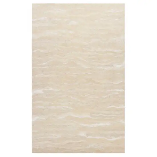 Ivory Hand Tufted Abstract Indoor Area Rug Photo 1