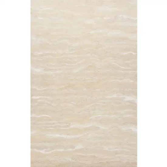 9'X12' Ivory Hand Tufted Abstract Indoor Area Rug Photo 2