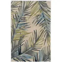 Photo of Ivory Hand Tufted Tropical Palms Indoor Area Rug