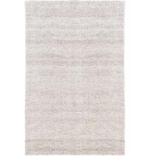 Ivory Hand Woven Area Rug Photo 1