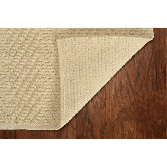 Ivory Hand Woven Herringbone Jute Indoor Accent Rug Photo 6