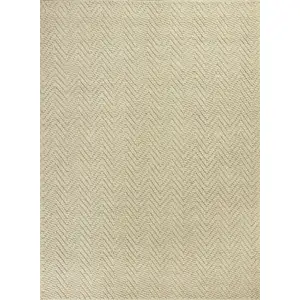 Photo of Ivory Hand Woven Herringbone Jute Indoor Accent Rug