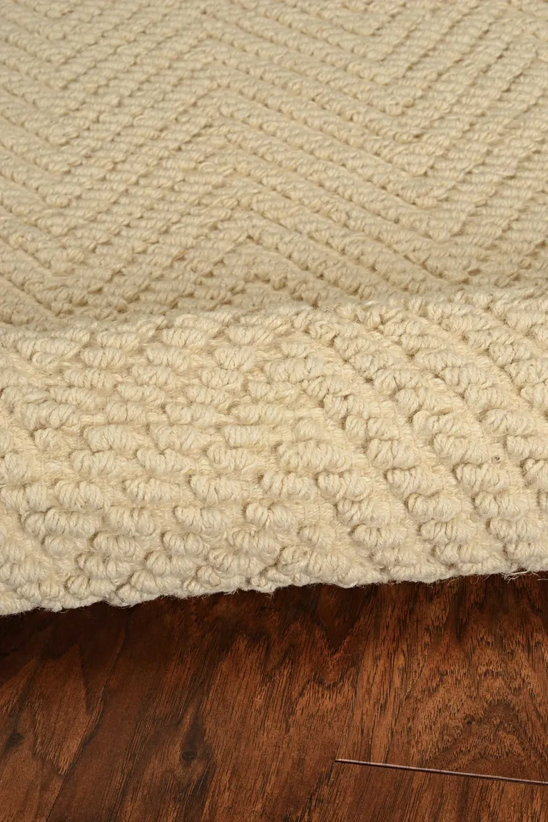 Ivory Hand Woven Herringbone Jute Indoor Accent Rug Photo 5