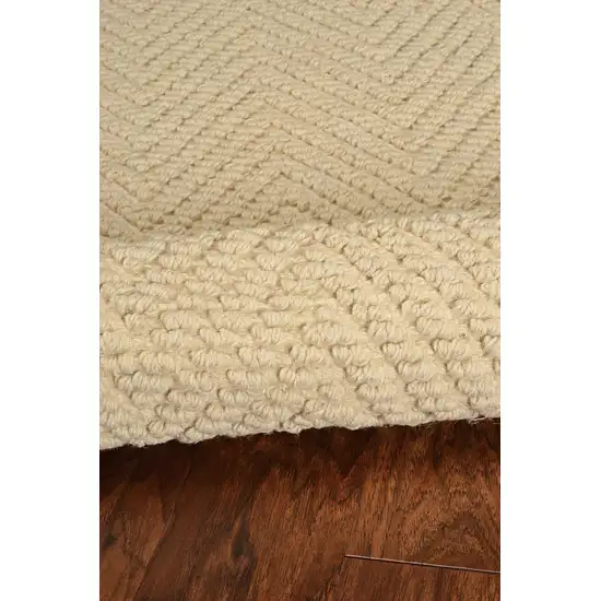 Ivory Hand Woven Herringbone Jute Indoor Accent Rug Photo 5