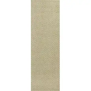 Photo of Ivory Hand Woven Herringbone Jute Indoor Area Rug