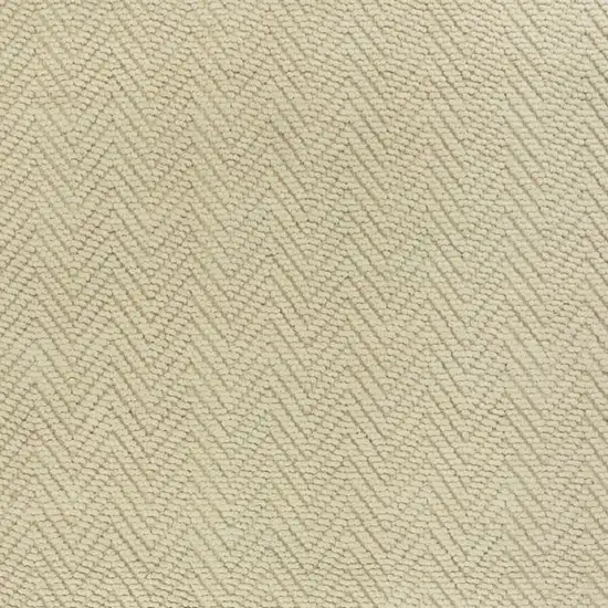 Ivory Chevron Hand Woven Area Rug Photo 3