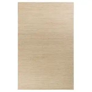 Photo of Ivory Hand Woven Jute And Wool Indoor Area Rug