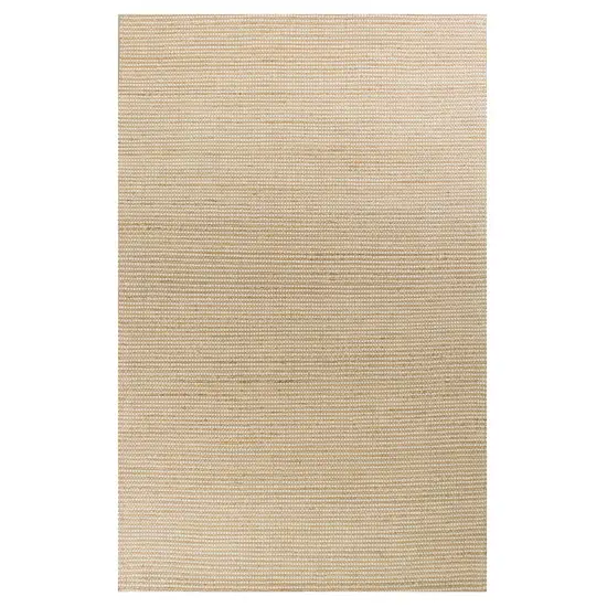 Ivory Hand Woven Jute And Wool Indoor Area Rug Photo 1