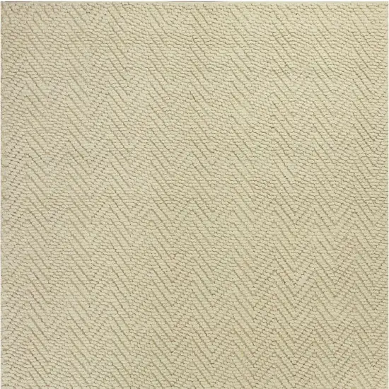 5' X 8' Ivory Herringbone Hand Woven Jute Indoor Area Rug Photo 5