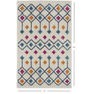 Photo of Ivory Jewels Geometric Scatter Rug