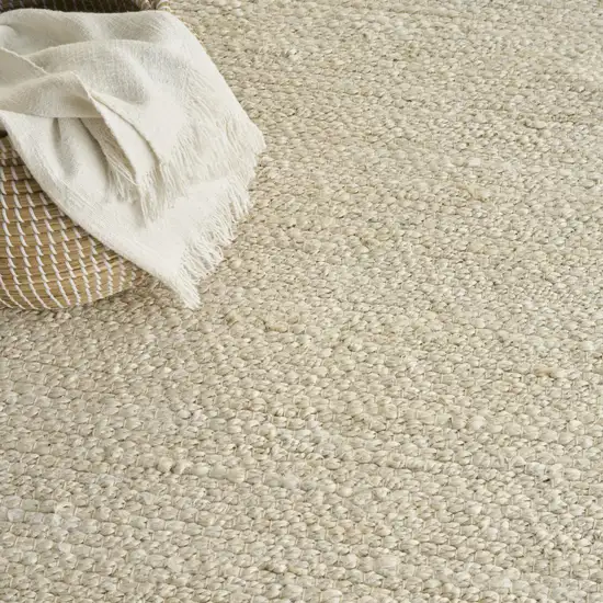 Ivory Jute Hand Woven Area Rug Photo 7