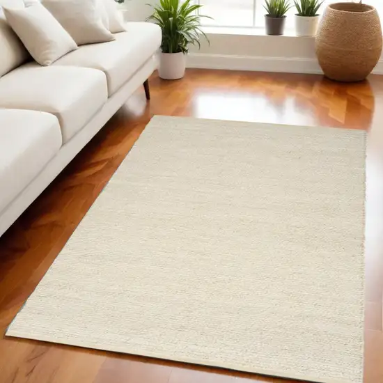 Ivory Jute Hand Woven Area Rug Photo 1