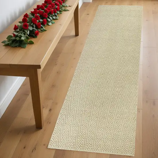 2' X 7' Ivory Jute Runner Rug Photo 1