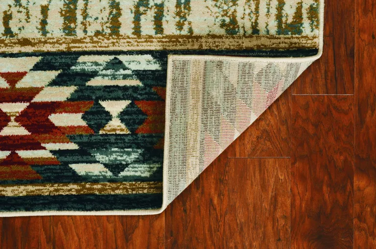 Ivory Machine Woven Pinegrove Lodge Indoor Area Rug Photo 4