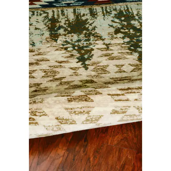 Ivory Machine Woven Pinegrove Lodge Indoor Area Rug Photo 2