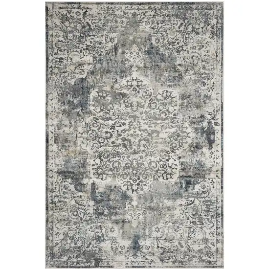 Ivory Medallion Area Rug Photo 4