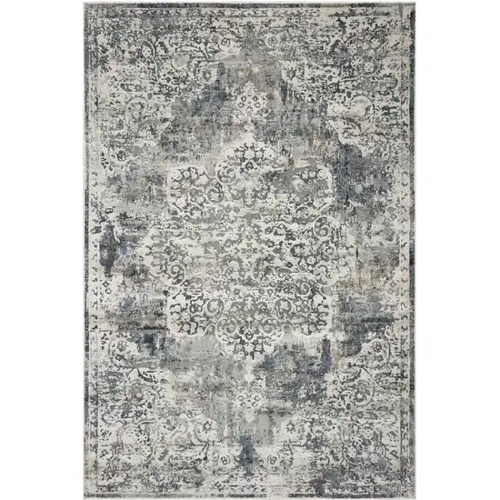 Ivory Medallion Area Rug Photo 2