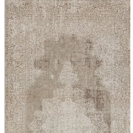 Ivory Medallion Runner Rug Photo 6