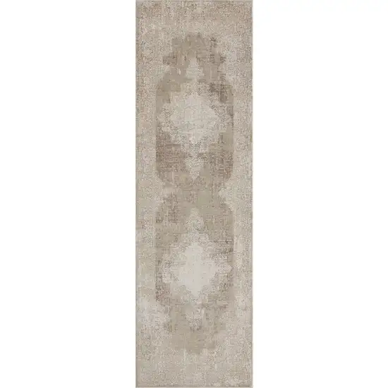 Ivory Medallion Runner Rug Photo 2