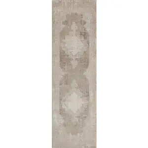 Photo of Ivory Medallion Runner Rug