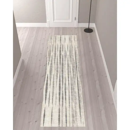 Ivory Ombre Tufted Runner Rug Photo 2