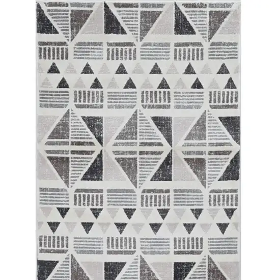 Ivory Or Mocha Aztec Pattern Rug Photo 2