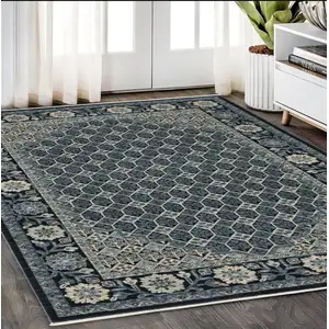 Photo of Ivory Oriental Area Rug With Fringe