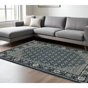 Photo of Ivory Oriental Area Rug With Fringe