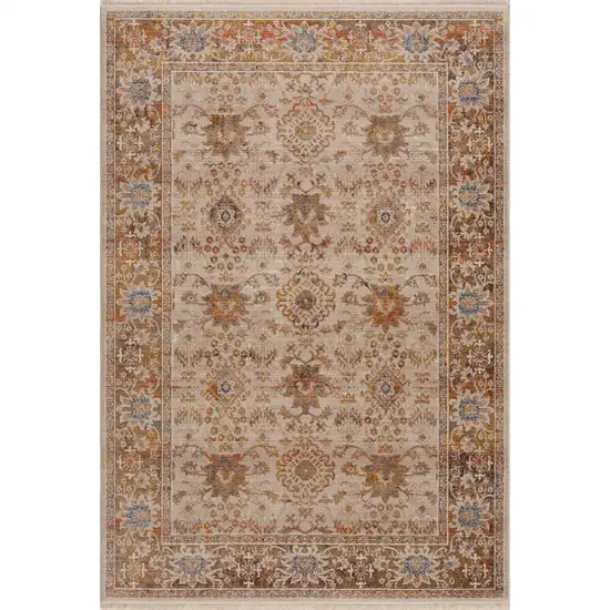 Ivory Oriental Area Rug Photo 1