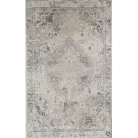 Photo of Ivory Oriental Distressed Area Rug