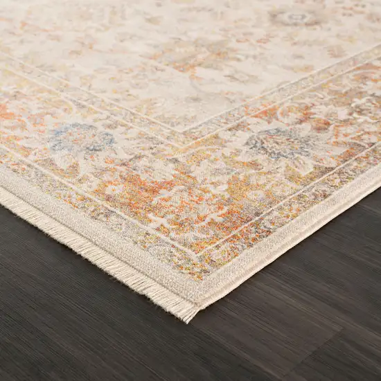 Ivory Oriental Runner Rug Photo 4