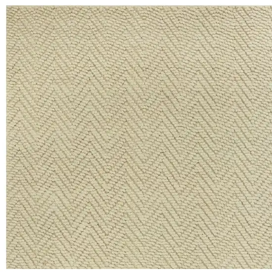 6' X 9' Ivory Plain Herringbone Woven Jute Indoor Area Rug Photo 5