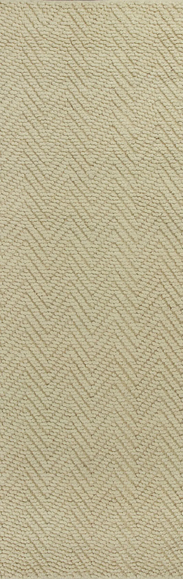 Ivory Plain Herringbone Woven Jute Indoor Area Rug Photo 2