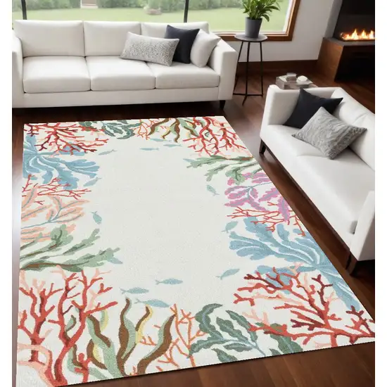 60 X 90 Ivory  Polyester Rug Photo 1