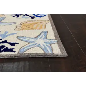 Photo of Ivory  Polyester Rug