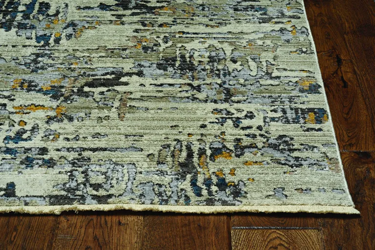 Ivory  Polyester Rug Photo 2