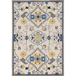 Photo of Ivory Polypropylene Accent Rug