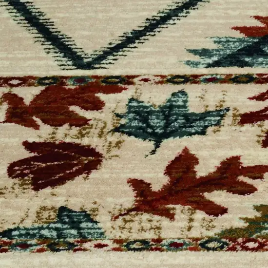 Ivory Polypropylene Rug Photo 6