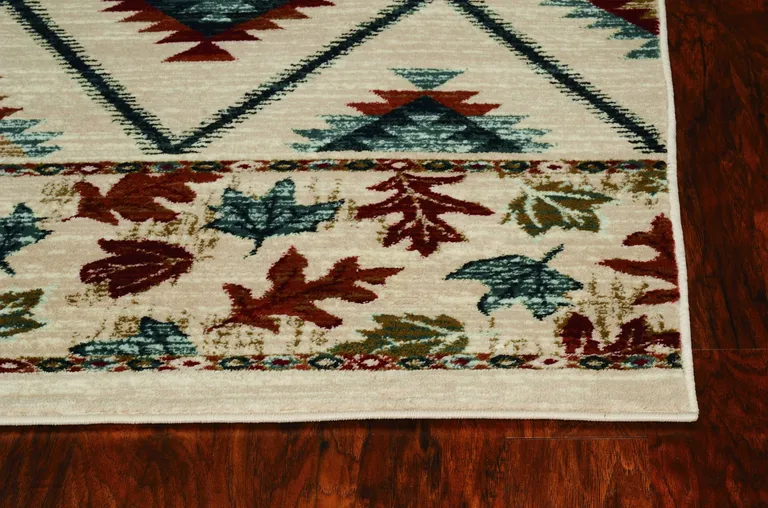 Ivory Polypropylene Rug Photo 1