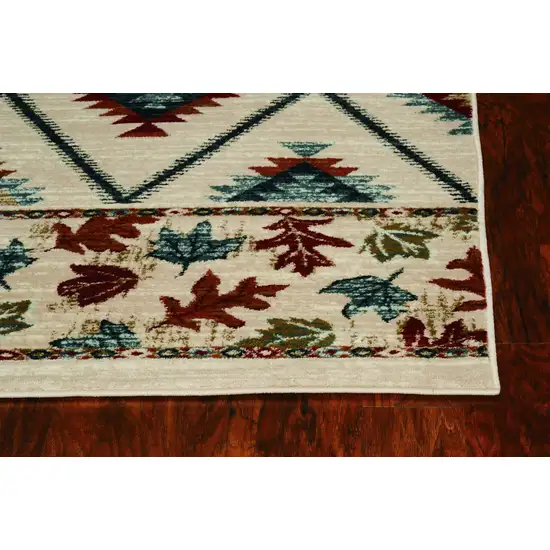 Ivory Polypropylene Rug Photo 1