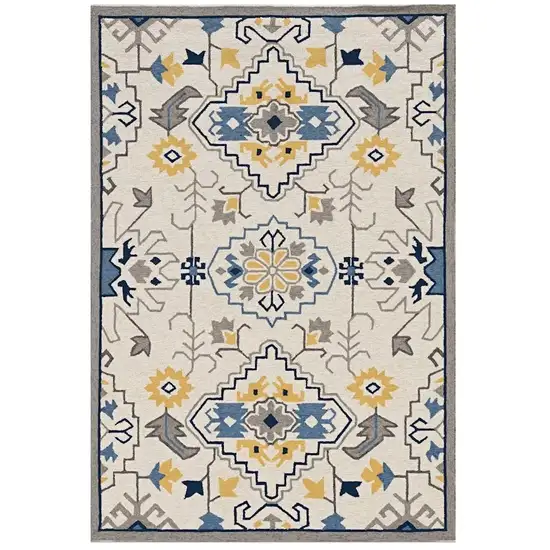 Ivory Hand Tufted Area Rug Photo 2