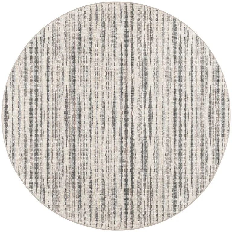 Ivory Round Ombre Tufted Handmade Area Rug Photo 1